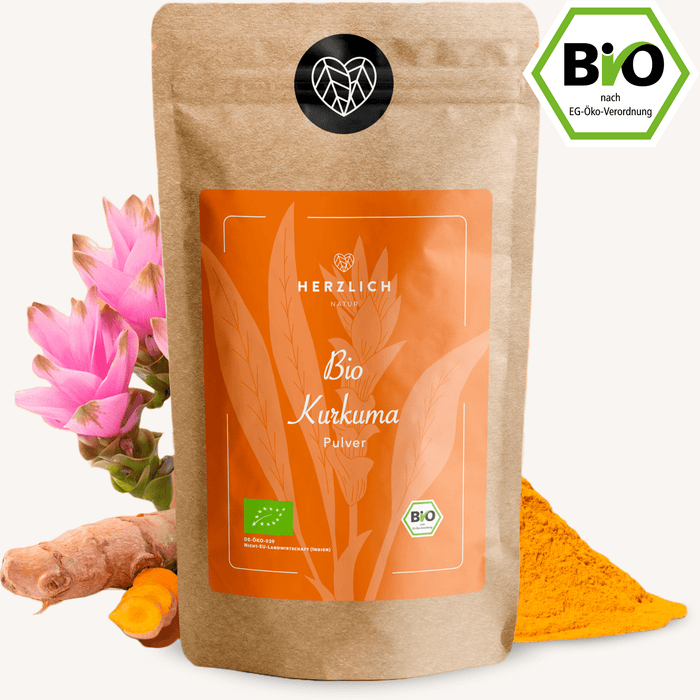 Bio Kurkumapulver - Superfood Pulver von Herzlich Natur, ein hochwertiges und natürliches Superfood für die Gesundheit