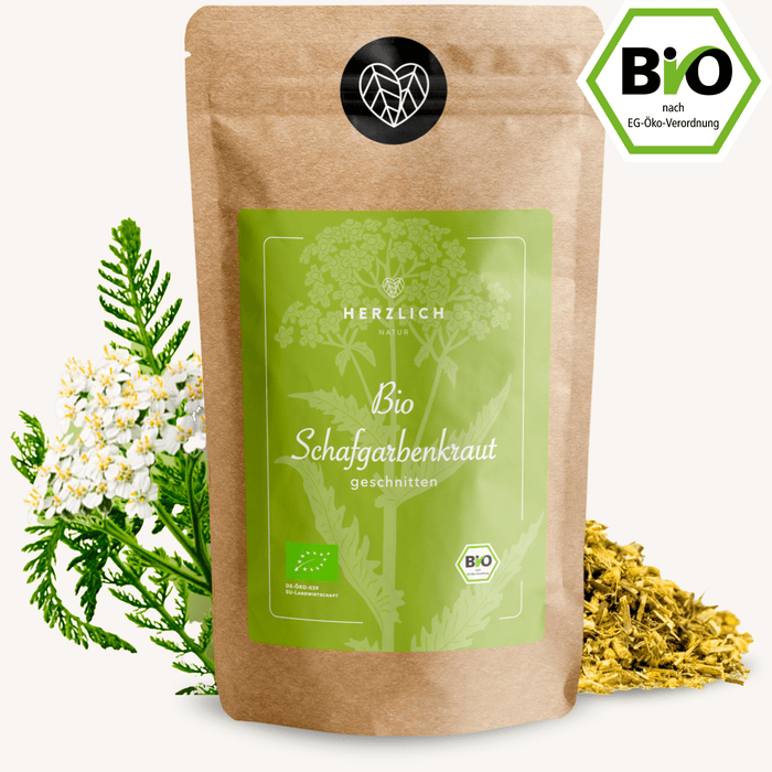 Bio Schafgarben Kraut Tee - Schafgarben Tee von Herzlich Natur – hochwertig, natürlich und gesund