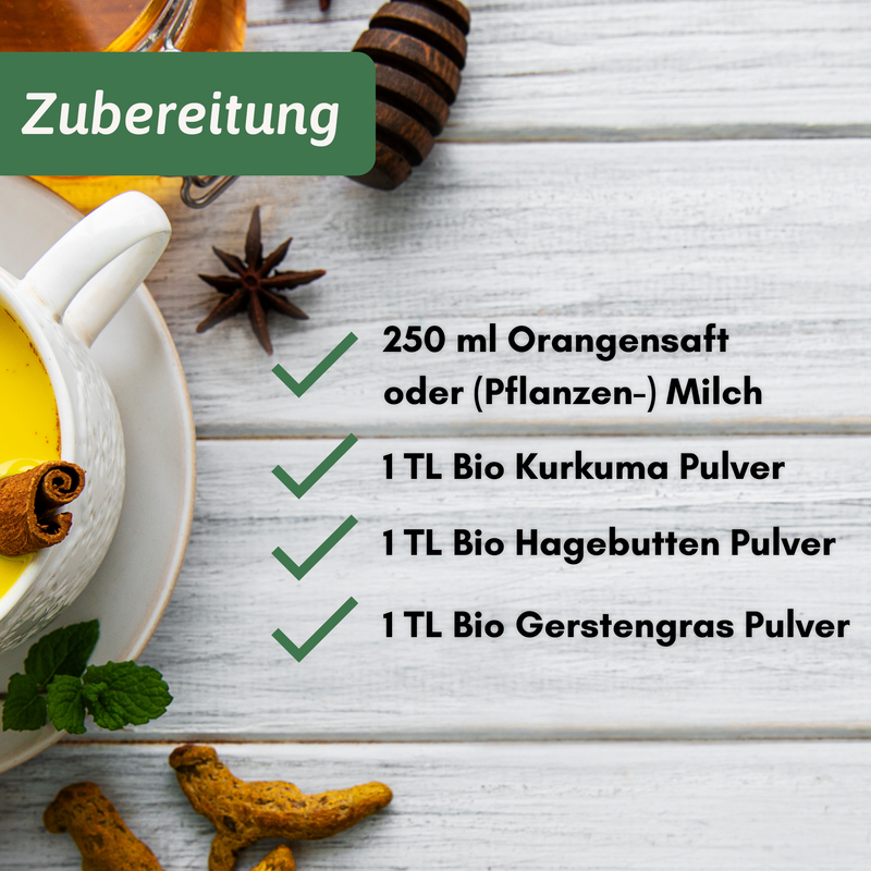 Goldene Milch Set