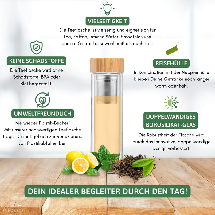 Teeflasche mit Sieb