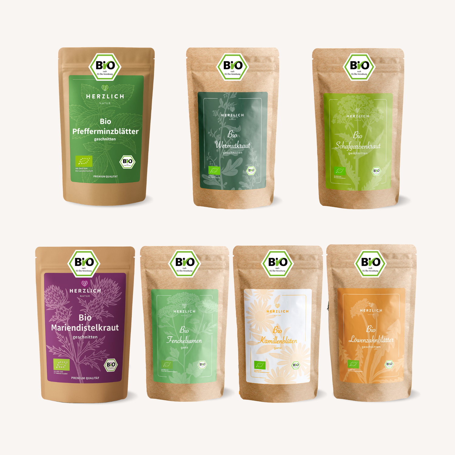 Bio Bittertee-Set – 7 Bio-Kräuter zum Selber Mischen (DIY)