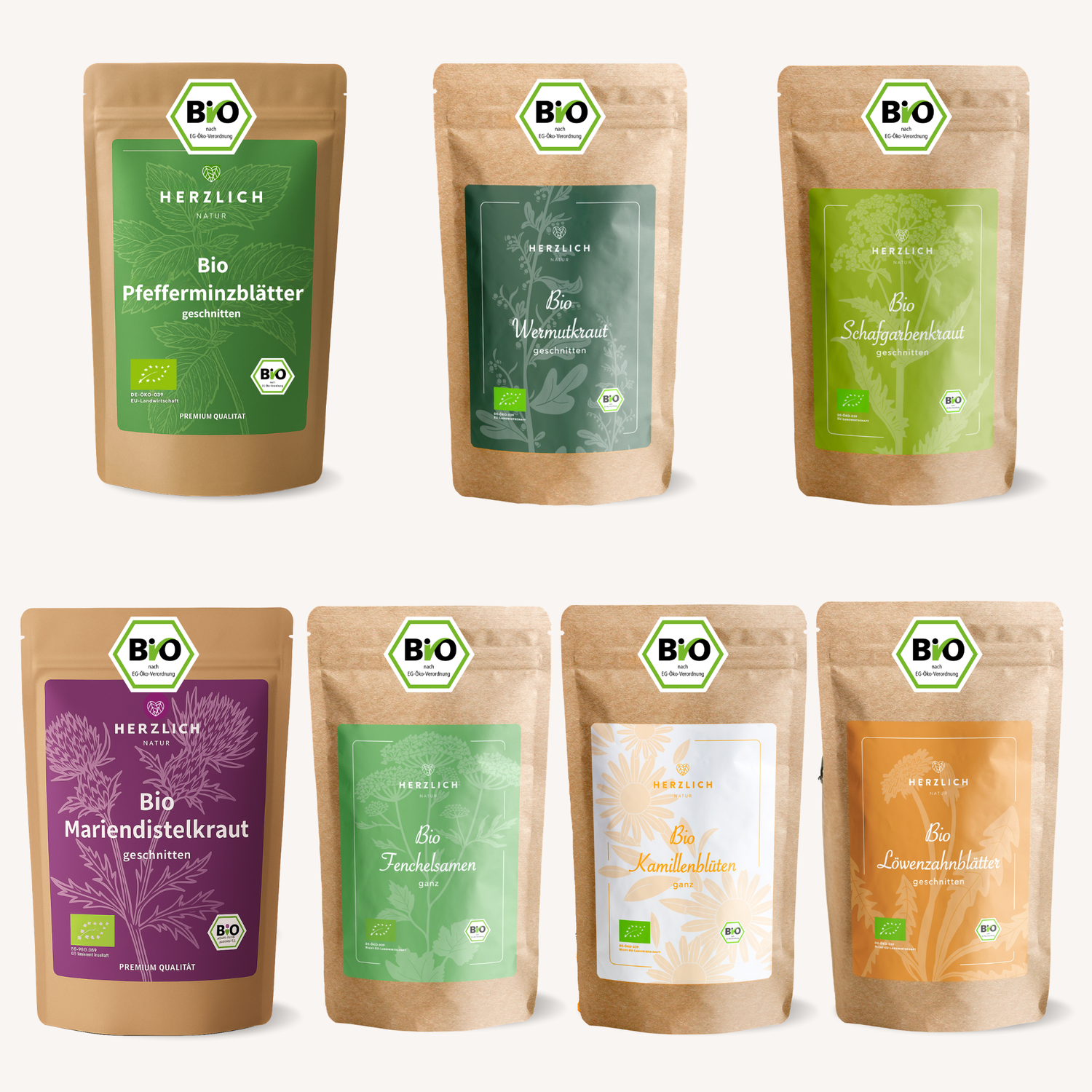 Bio Bittertee-Set – 7 Bio-Kräuter zum Selber Mischen (DIY)