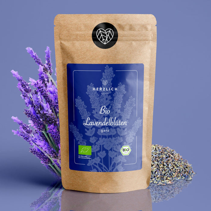 Bio Lavendeltee - Lavendelblüten Tee von Herzlich Natur, ein hochwertiger, natürlicher und gesunder Tee