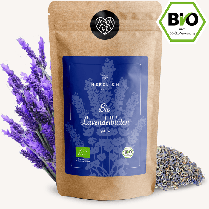 Bio Lavendeltee - Lavendelblüten Tee von Herzlich Natur, ein hochwertiger, natürlicher und gesunder Tee