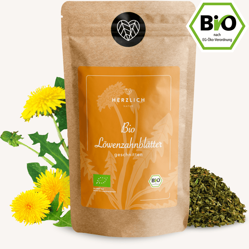 Bio Löwenzahnblatt Tee - Löwenzahn Tee von Herzlich Natur, ein hochwertiger, natürlicher und gesunder Tee