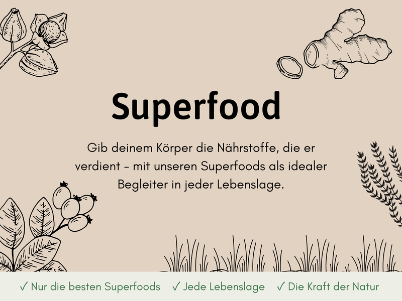 Hero-Illustration der Unterseite der Superfood-Seite von Herzlich Natur