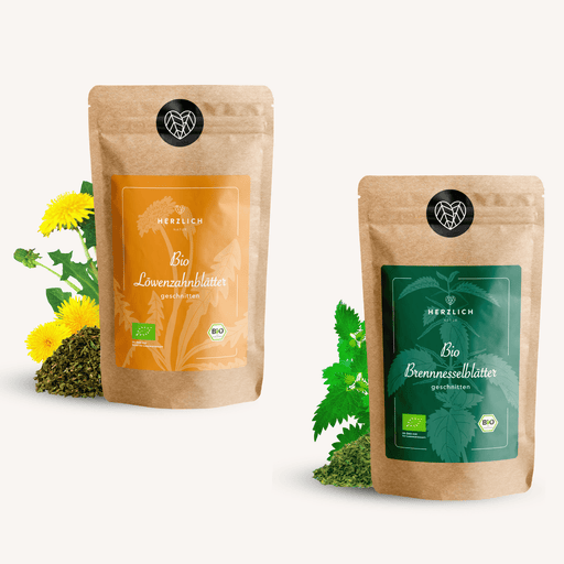  Detox Tee Set mit Brennesselblättern und Löwenzahnblättern zur Entgiftung