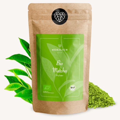 Bio Matcha Tee von Herzlich Natur - Gemahlener Matcha Tee - Matchapulver