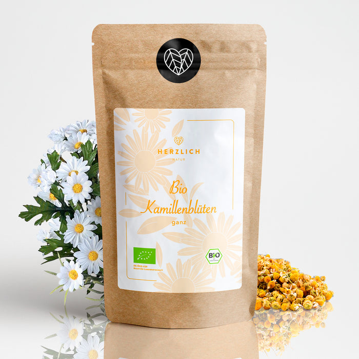 Kamillenblüten für einen Bio Kamillen Tee